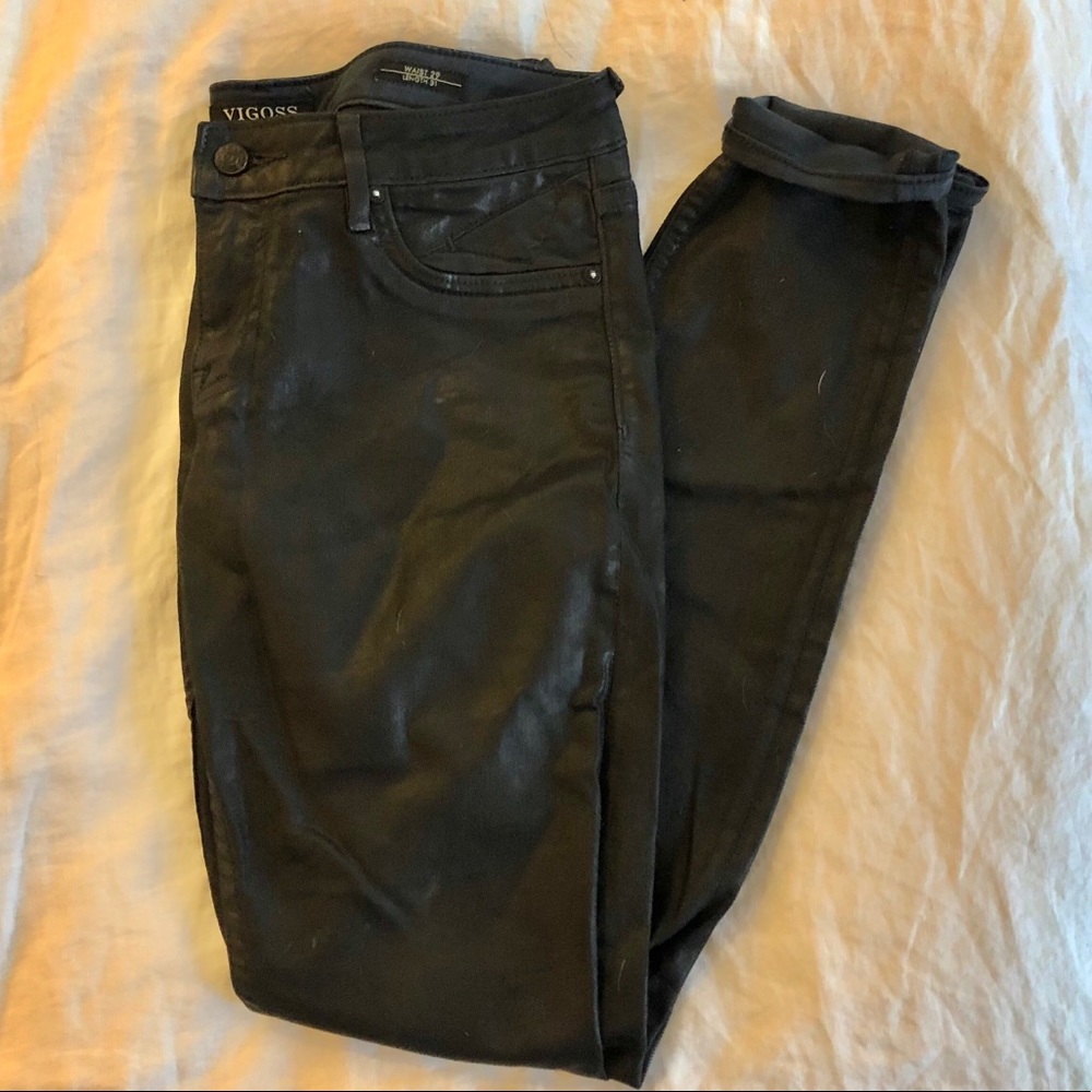 VIGOSS “The Jagger” Black Vinyl pants